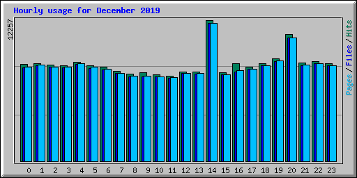 Hourly usage for December 2019