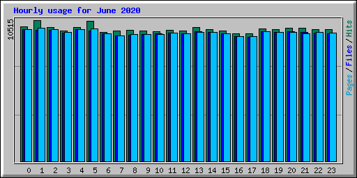 Hourly usage for June 2020