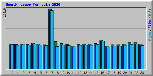 Hourly usage for July 2020